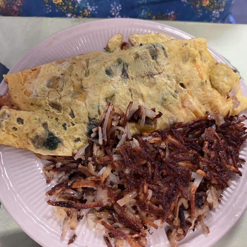 Laura's Rise & Shine - Omelet Your Way w/spinach, onion, and sausage. - Breakfast & Brunch Near Me - Hampton, Virginia Laura's Rise & Shine - Omelet Your Way w/spinach, onion, and sausage. - Breakfast & Brunch Near Me - Hampton, Virginia