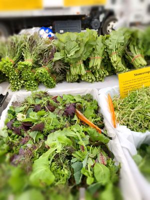 Photo of Larchmont's Down to Earth Farmers Market - Larchmont, NY, US. Yummy salads
