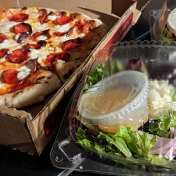 Had to grab some salads to go with the HOT PATOOTIE box home for the fam.