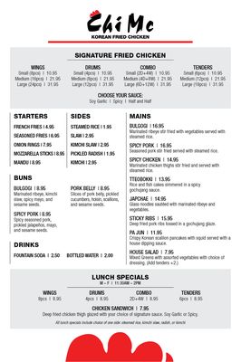 Menu photo 5 Chi Mc Korean Fried Chicken - Vienna Vienna, VA Menu photo 5 Chi Mc Korean Fried Chicken - Vienna Vienna, VA
