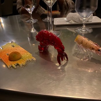 Alinea - Charred - stuffed shrimp, mousse, smoke - New American Near Me - Chicago, Illinois