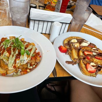 Grams - two plates of food on a table - Breakfast & Brunch Near Me - Lewisburg, Pennsylvania