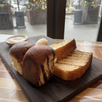 Somerset - Truffle honey ricotta, salted butter with focaccia bread - American Near Me - Chicago, Illinois Somerset - Truffle honey ricotta, salted butter with focaccia bread - American Near Me - Chicago, Illinois
