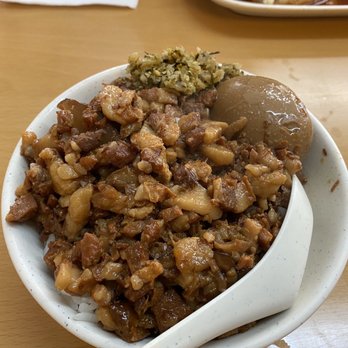 Tofu King - Mushroom ground pork rice with egg - Taiwanese Near Me - Rowland Heights, California Tofu King - Mushroom ground pork rice with egg - Taiwanese Near Me - Rowland Heights, California