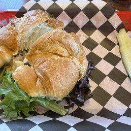 Chicken salad on croissant