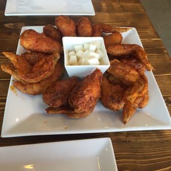 Bonchon Waldorf - 20 piece spicy wings (medium order)! Bigger wings than most places, spicy has some real heat to it - Korean Near Me - Waldorf, Maryland Bonchon Waldorf - 20 piece spicy wings (medium order)! Bigger wings than most places, spicy has some real heat to it - Korean Near Me - Waldorf, Maryland