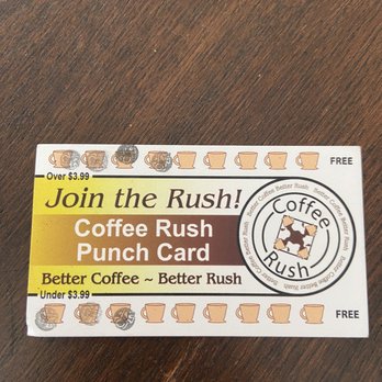 Coffee Rush - Punch card - Coffee & Tea Near Me - Gilbert, Arizona