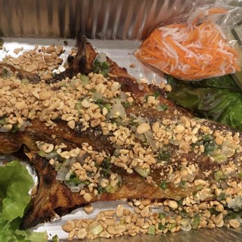Quan Ca SaiGon - Large size ca nuong with some pickled veggies (also get a portion of noodles, rau, banh trang, and yummy tamarind flavored dipping sauce) - Vietnamese Near Me - Garden Grove, California Quan Ca SaiGon - Large size ca nuong with some pickled veggies (also get a portion of noodles, rau, banh trang, and yummy tamarind flavored dipping sauce) - Vietnamese Near Me - Garden Grove, California