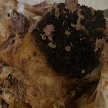 Anthony's Roast Beef and Pizza - The bottom of a soggy burnt bun - Pizza Near Me - Reading, Massachusetts