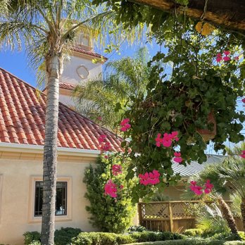 The Vineyard Rose Restaurant - The grounds are all in bloom and colorful. - New American Near Me - Temecula, California