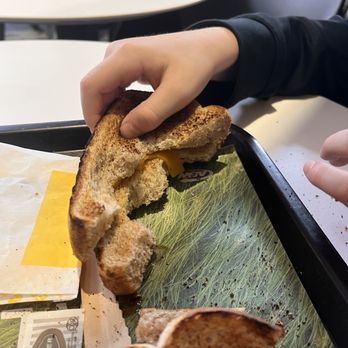 A&W - Kids grilled cheese ! Good! This was after my kid demolished it - Burgers Near Me - Montreal, Quebec