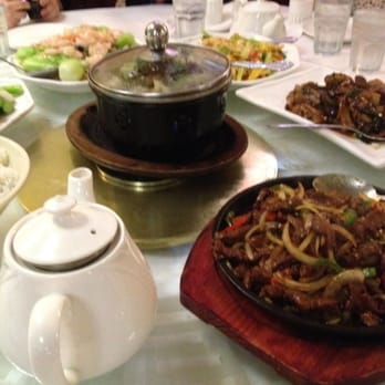 Triple Crown Restaurant - Boiling beef in the center, sizzling beef on the right. - Dim Sum Near Me - Chicago, Illinois