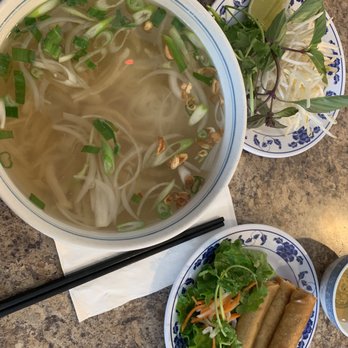 Hello Pho - Large chicken pho and egg rolls. - Vietnamese Near Me - Concord, California
