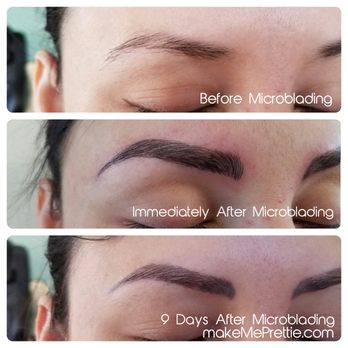 Before After Microblading La Los Angeles 3d Eyebrows 3d Tattoo