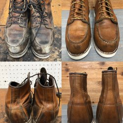 Wyatt & Dad Cobbler Company - Winston Salem - Deep cleaning and new Christi soles.