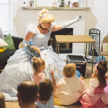 Royal Entertainers - Cinderella (Sadie) during story time. - Party Characters Near Me Royal Entertainers - Cinderella (Sadie) during story time. - Party Characters Near Me