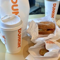 Dunkin' - $6 meal deal. Coffee, Bagel sandwich and tator tots. Very good deal
