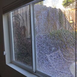 Cracked window.