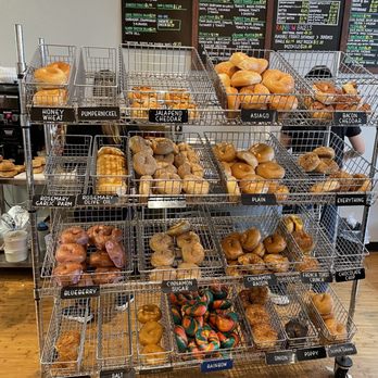 Bagel Cafe 21 - Go early - This is what was left at 10:00 AM on a Sunday. - Bagels Near Me - Richardson, Texas