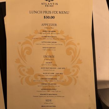 Atlantis Prime - Lunch special...2 courses with one side - Seafood Near Me - New York, New York Atlantis Prime - Lunch special...2 courses with one side - Seafood Near Me - New York, New York