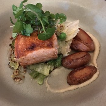 Prospect - Seared Steelhead Salmon delicious but this was much smaller than a coworkers at the same table in the same order - New American Near Me - San Francisco, California Prospect - Seared Steelhead Salmon delicious but this was much smaller than a coworkers at the same table in the same order - New American Near Me - San Francisco, California