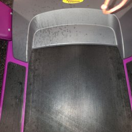 These "sweat spots" have been on this treadmill--and other treadmills--for over THREE MONTHS!!! (8/23)
