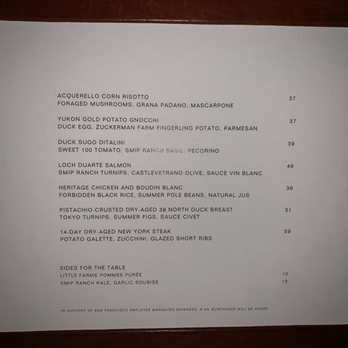 Spruce - Menu - American Near Me - San Francisco, California Spruce - Menu - American Near Me - San Francisco, California