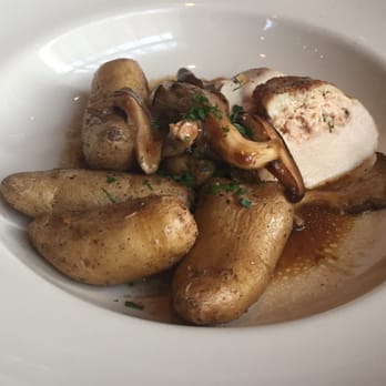 Walkers - Cold mushrooms ontop hot dry overcooked fingerling potatoes with undercooked chicken.. mom and I split this $28 dish. - New American Near Me - Billings, Montana Walkers - Cold mushrooms ontop hot dry overcooked fingerling potatoes with undercooked chicken.. mom and I split this $28 dish. - New American Near Me - Billings, Montana