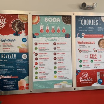 Swig - Menu board - Desserts Near Me - South Jordan, Utah Swig - Menu board - Desserts Near Me - South Jordan, Utah