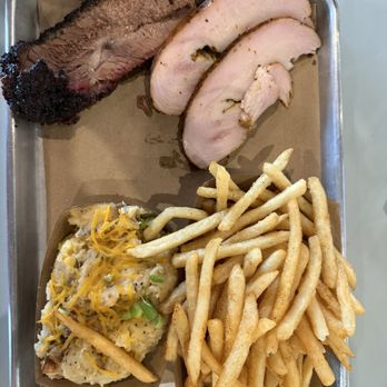 Feges BBQ - Two meat two side - Barbeque Near Me - Houston, Texas
