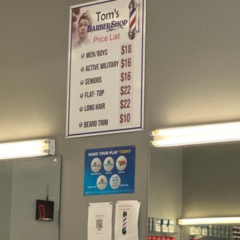 Tom's Barbershop - Pricing - Barbers Near Me - Temecula, California