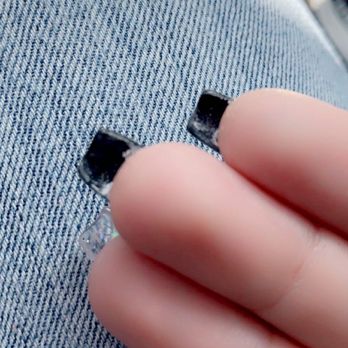 Famous Nails - Left over acrylic, uneven nails. - Nail Salons Near Me - Albuquerque, New Mexico