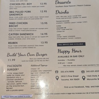 Pacific Southern - Current Menu - Southern Near Me - Tacoma, Washington Pacific Southern - Current Menu - Southern Near Me - Tacoma, Washington