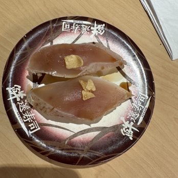 Waka Sakura - Albacore garlic ponzu - Conveyor Belt Sushi Near Me - Gardena, California