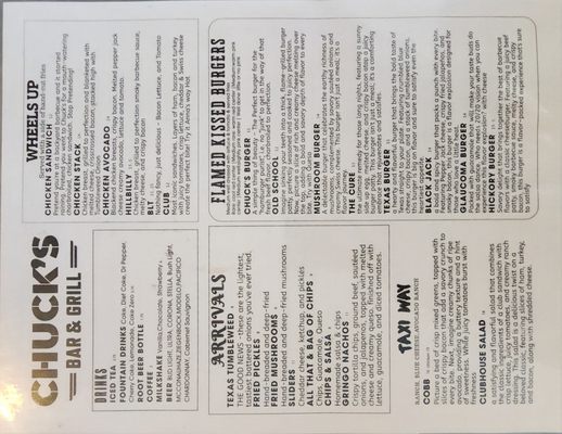 Menu photo 2 Chuck’s Bar and Grill Bulverde, TX Menu photo 2 Chuck’s Bar and Grill Bulverde, TX