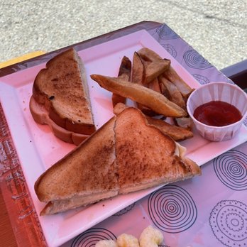 Jealous Monk - Grilled Cheese and Fries off of the Kid's Menu - Beer Gardens Near Me - Mystic, Connecticut