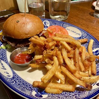Founding Farmers DC - Cheeseburger with bacon and fries. - American Near Me - Washington, DC, District of Columbia Founding Farmers DC - Cheeseburger with bacon and fries. - American Near Me - Washington, DC, District of Columbia