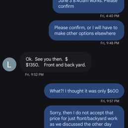 Completely unprofessional. I am serious about who I work with. And it starts from having a communication. Completely unprofessional. I am serious about who I work with. And it starts from having a communication.