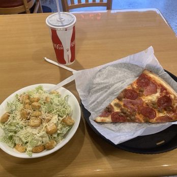 Bite of New York - Caesar Salad, pepperoni and sausage slice, coke - Pizza Near Me - Mukilteo, Washington Bite of New York - Caesar Salad, pepperoni and sausage slice, coke - Pizza Near Me - Mukilteo, Washington