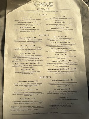Menu photo 2 Ondus on the Waterfront Vancouver, WA Menu photo 2 Ondus on the Waterfront Vancouver, WA