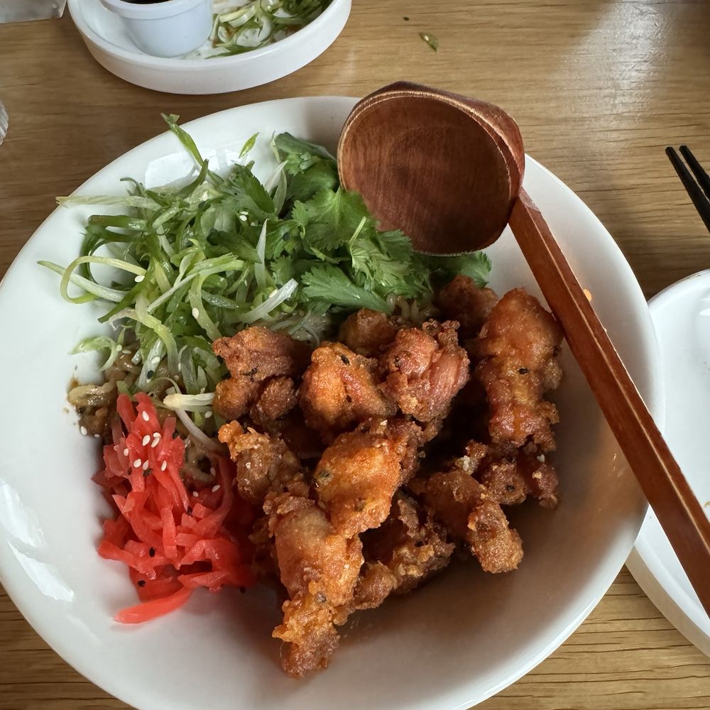 Toki Underground - Shiiitake & Cashew Dan Dan (hold the shiitake & cashews, add Karaage chicken) - Ramen Near Me - Baltimore, Maryland Toki Underground - Shiiitake & Cashew Dan Dan (hold the shiitake & cashews, add Karaage chicken) - Ramen Near Me - Baltimore, Maryland