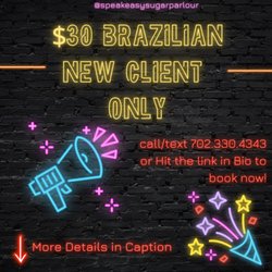 Speakeasy Sugar Parlour - New Clients Get 50% off original price for a Brazilian sugar wax!