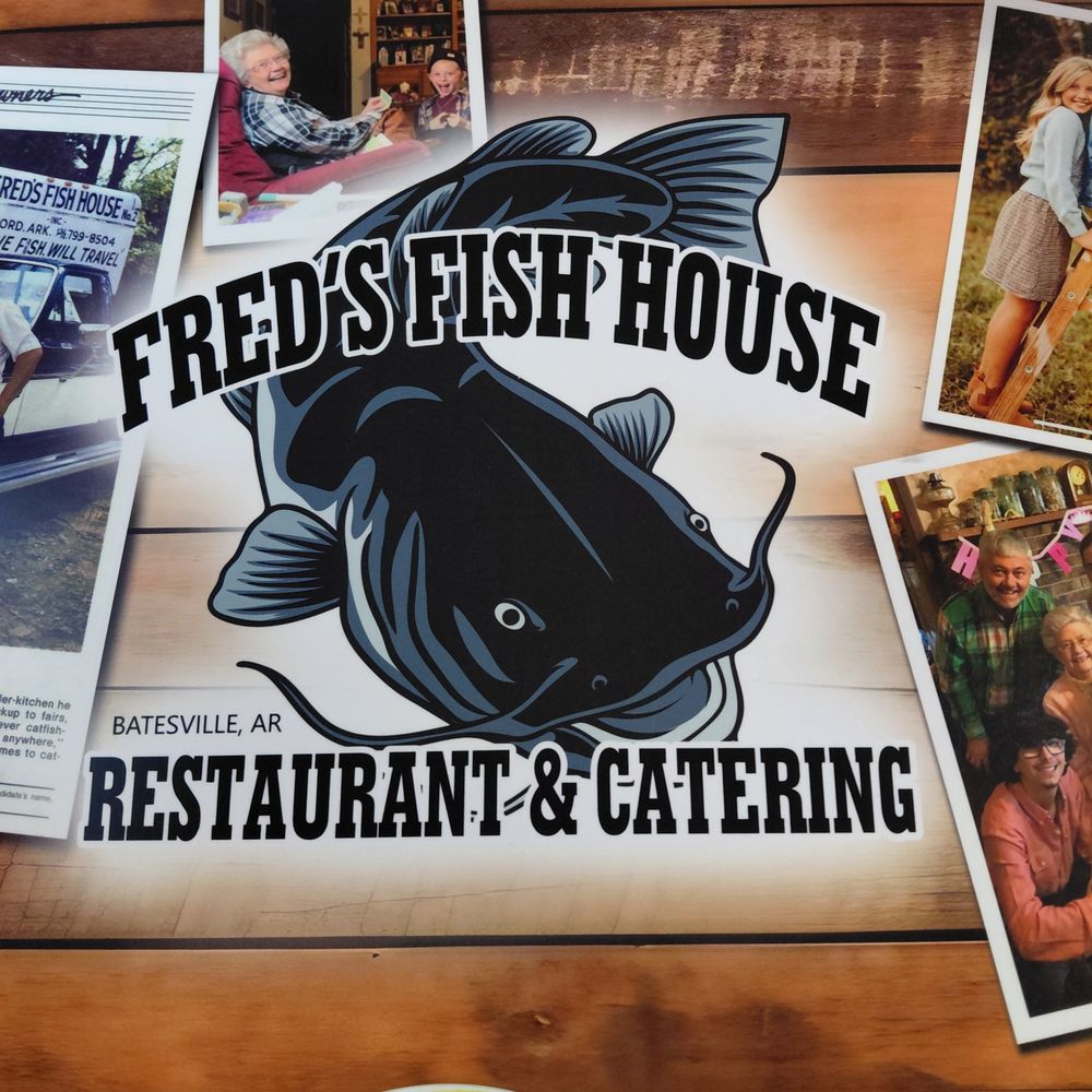 Fred's Fish House - Table Cover, way better than single sheet of ads in some small places. - Seafood Near Me - Batesville, Arkansas Fred's Fish House - Table Cover, way better than single sheet of ads in some small places. - Seafood Near Me - Batesville, Arkansas