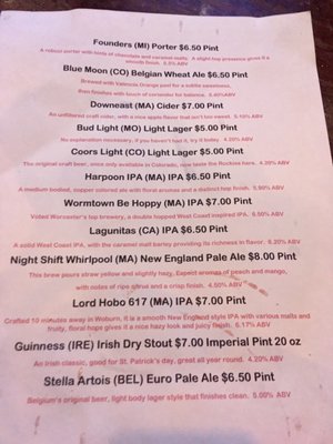 Menu photo 2 First House Pub Winchester, MA