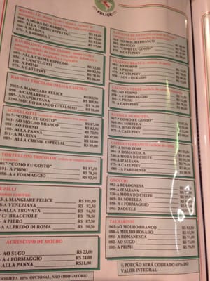 Menu photo 2 Mangiare Felice Curitiba, PR Menu photo 2 Mangiare Felice Curitiba, PR