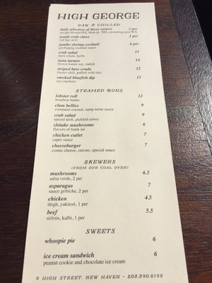 Menu photo 8 High George New Haven, CT