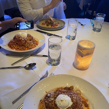 Lavo - Two Spaghetti and Meatballs and one Roasted Chilean Sea Bass - Italian Near Me - Las Vegas, Nevada