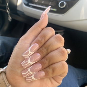 Nailed It Nails - A cute free style, simple, long square Gel X set by Nailed it! - Nail Technicians Near Me - Covina, California