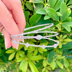 Diamonds Direct - Stackable flexi diamond bracelets.