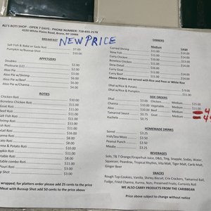 Ali Roti Menu ALI’S ROTI SHOP - 71 Photos & 103 Reviews - Trinidadian - 4220 White ...